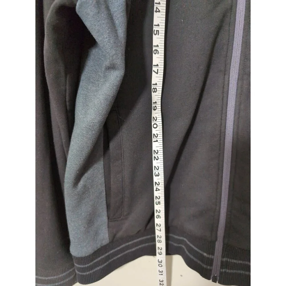 Calvin Klein Full Zip Jacket Mens XL Black Gray Fleece Lined Casual Everyday‎
